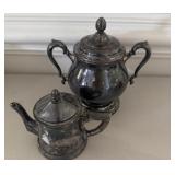 (2) Pieces Vintage Silver Tone Items w/Lids