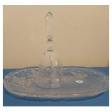 Vintage Crystal Bell and Tray