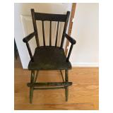 Antique Childï¿½s Spindleback Armed High Chair