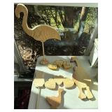 Lot Wooden Art Incl Animals, Hearts, etc...