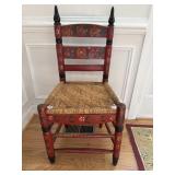 Vintage Handpainted Ladderback Chair
