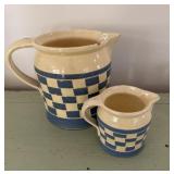(2) Ceramic Porcelain Pitchers