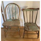 (2) Antique Childï¿½s Chairs (Hoopback Windsor,