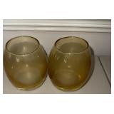 (2) Pieces Amber Glassware