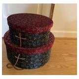 (2) Hat Boxes with Lids