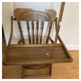 Rare Fancy Pressed Back Childï¿½s High Chair/Potty