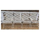 Four Vintage Wrought Iron Patio Chair