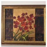 Wood Framed Floral Art