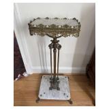 Outstanding Fancy Antique Marble Plant Stand
