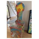 Colorful High Back Side Chair