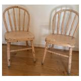 Pair Antique Hoop Back Windsor Childï¿½s Chairs