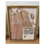 Framed  Vintage Shadow Box w/Dress, etc...