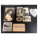8 Vintage Photographs ,2 ephemera