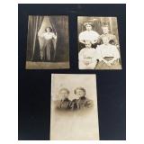3 Vintage Postcard Photographs