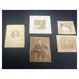 5 Vintage Photographs on Cards