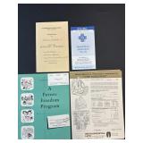 Vintage info sheets