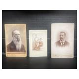 3 Vintage Photographs on Cards