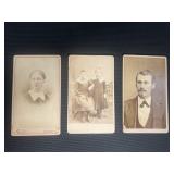 3 Vintage Photographs on Cards