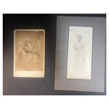 (2) Vintage Photographs on Cards
