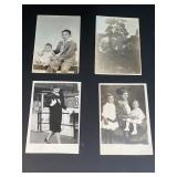 (4) Vintage Postcard Photographs