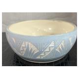 Signed American Indian Clay Bowl carved design