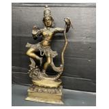 Bronze Hindu Statue with Snake "Krishna"