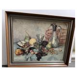 Oil Signed Sill Life, of fruit etc,Framed