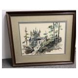 Framed ,Matted,Signed Watercolor Painting