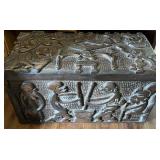 OUTSTANDING Heavily Carved Lift Top Storage Chest