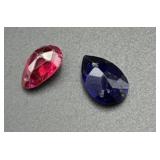2 Teardrop Gemstone