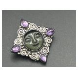 Sterling Silver "Sajen" Brooch