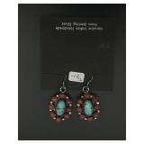 Silver Earrings with turquoise