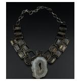 925 Silver necklace gemstones