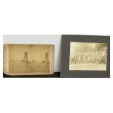 2 Vintage B&W Photographs on Card