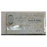 1860 Jacob Ritter Receipt