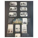 3 Album Sheets of B&W Photographs Etc