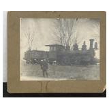 B&W Photograph Vintage Train Engine