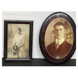 2 Vintage Photographs, 1 Framed, 1 Plaque