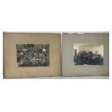 2 B&W Photographs on Card