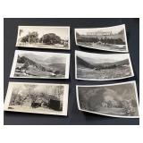 6 Vintage B&W photo Postcards