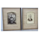 4 Vintage B&W Photographs on Card