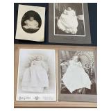 4 Vintage Professional Baby Photographs