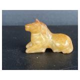 Stone Carved Resting Horse