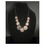 Metal Chain Necklace w/ Coin Like Decor