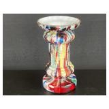 Unique Colorful Textured Glass Vase