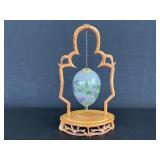 Hand Painted Glass Hanging Egg Decoration