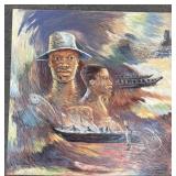 ARTIST SIGNED OIL ON CANVAS - SALUTE TO THE