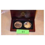 WASHINGTON DC COMMEMORATIVE COINS IN WOODEN BOX>>>
