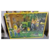 FRAMED JOHN DEERE FARM SCENE PUZZLE 26 x 19
