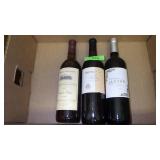 **NO SHIPPING** 3 BOTTLES ASST. WINE 750ML